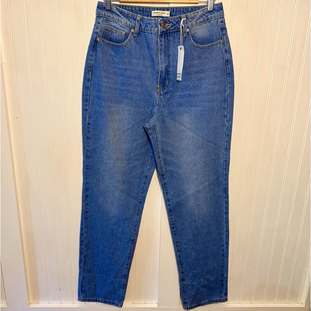 Hammer Jeans Womens Juniors 9 High Rise Mom Jeans Medium Wash Relaxed 90s